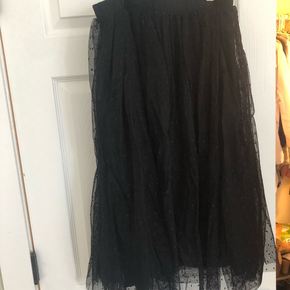 Hill Skirts Beautiful Black Lace Skirt Elastic Waist Band